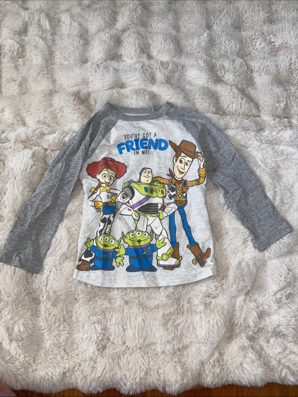 Toy Story 'You've Got a Friend' Grey Raglan Tee